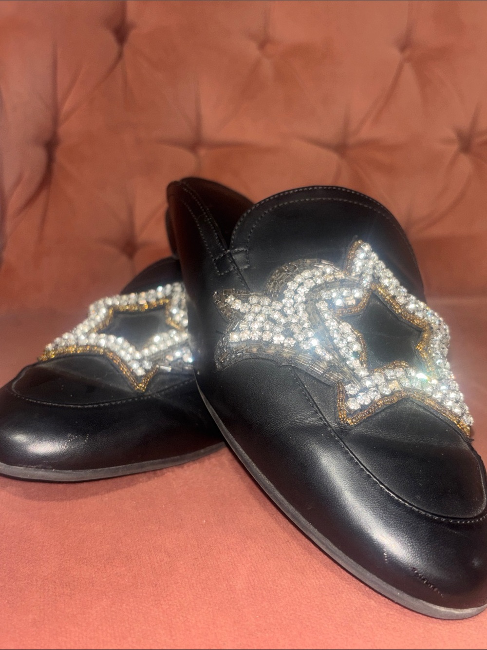 Circus sam Edelman Pelham mules shooting star embellished flats faux leather 11